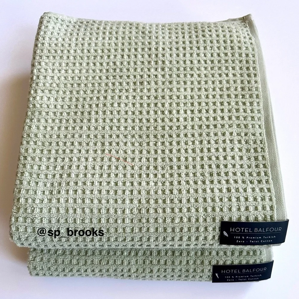 🎁Hotel Balfour Bath Towel Set - Zero Twist Cotton - 8PCS- Green Tea